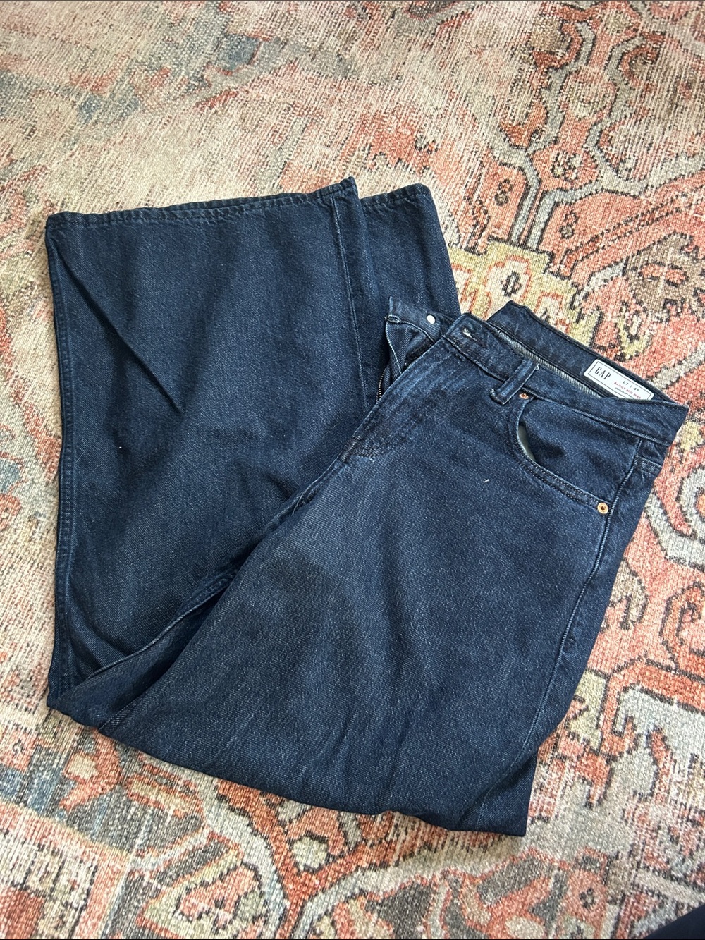 GAP Indigo baggy mid rise ultra soft Denim Jeans